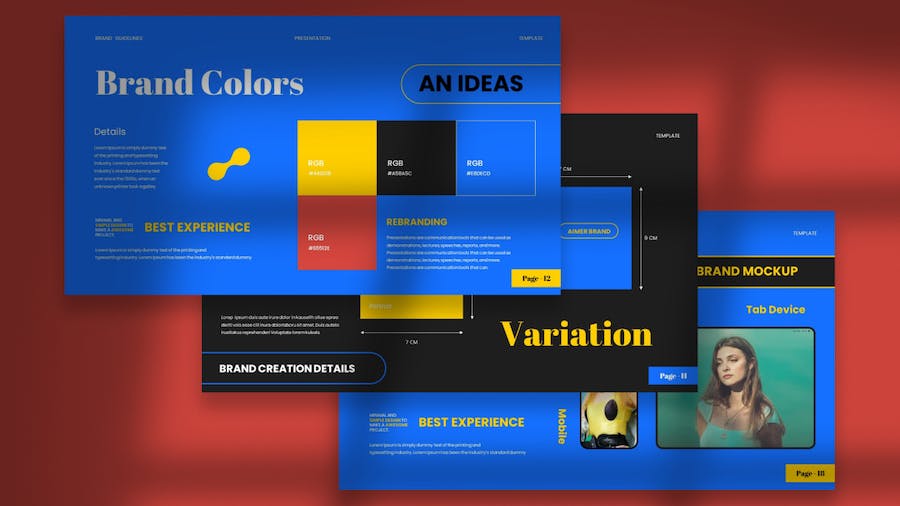 文艺复古品牌指导方针Keynote模板 - PPT派