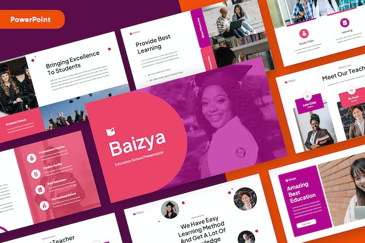 教育课程教学设计大纲讲述知识展示PPT模板 - PPT派