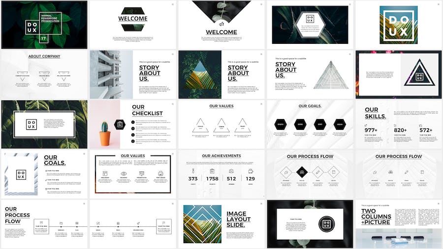 极简风格商务办公展示PPT模板 - PPT派