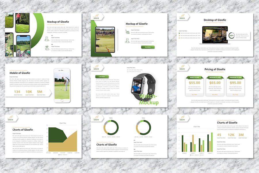 高尔夫球场运动休闲俱乐部推广Keynote模板 - PPT派