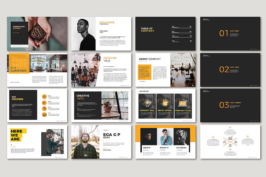 简洁清爽商务办公通用PPT模板 - PPT派