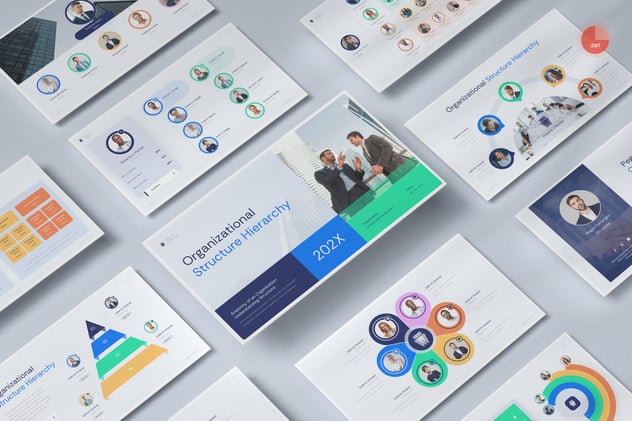 组织结构图企业架构设计PPT模板 - PPT派