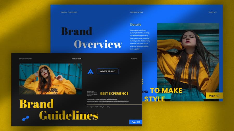 文艺复古品牌指导方针Keynote模板 - PPT派