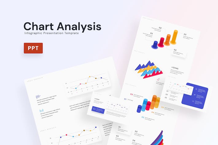 创意立体图表分析信息图图形图表PPT模板 - PPT派
