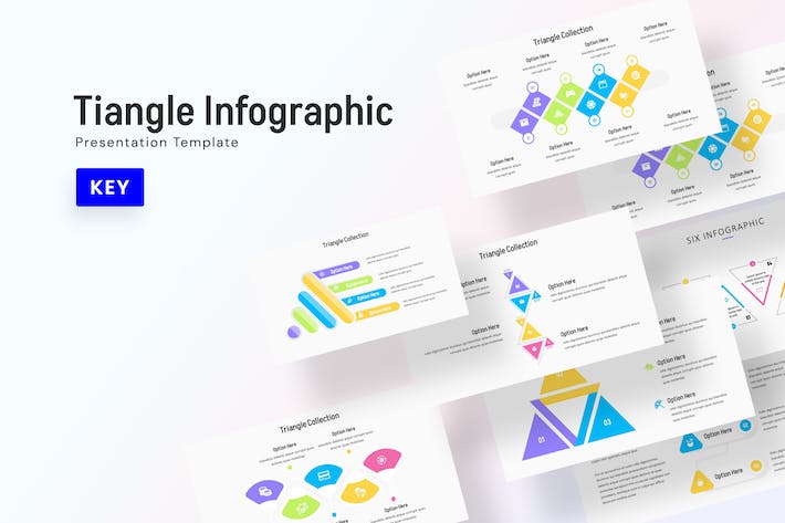 几何风数据信息图形Keynote模板 - PPT派