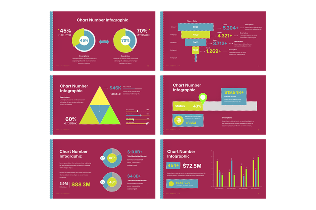 图表编号数据展示PPT模板 - PPT派