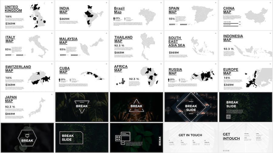 极简风格商务办公展示PPT模板 - PPT派