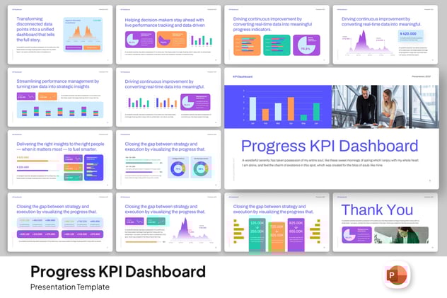 进度KPI指标监测跟踪分析PPT模板 - PPT派