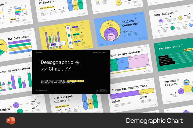 人口统计数据分析PPT模板 - PPT派