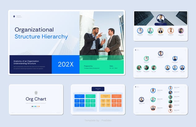 组织结构图企业架构设计PPT模板 - PPT派