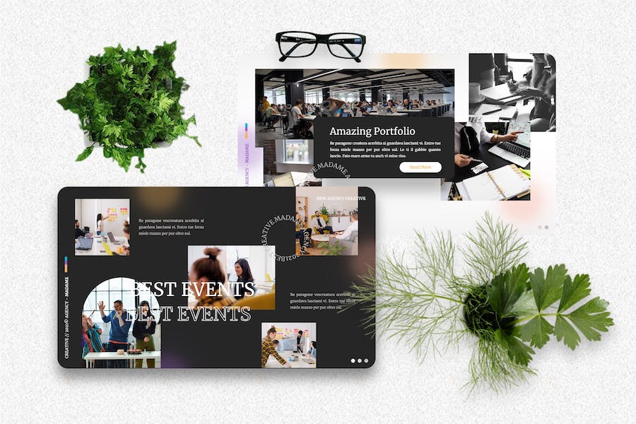 创意机构作品展示设计Keynote模板 - PPT派