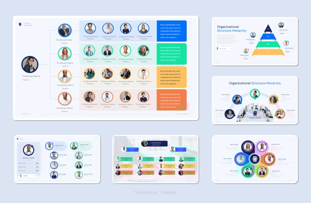 组织结构图企业架构设计PPT模板 - PPT派