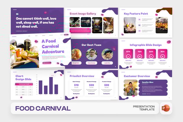 餐饮美食活动推广营销宣传讲述展示PPT模板 - PPT派