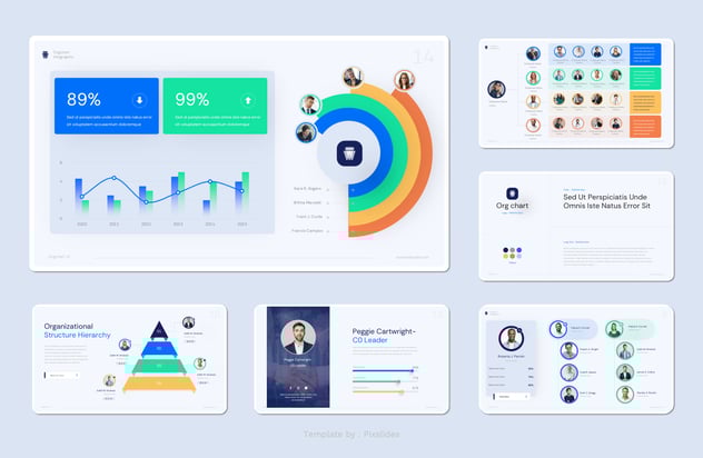 组织结构图企业架构设计PPT模板 - PPT派