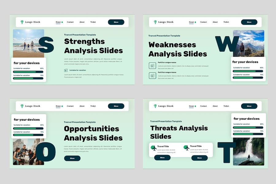 旅游攻略指南推介目的地宣传展示方案PPT模板 - PPT派