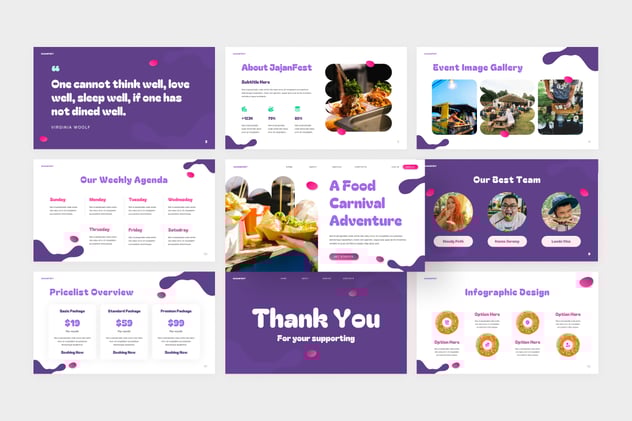 餐饮美食活动推广营销宣传讲述展示PPT模板 - PPT派