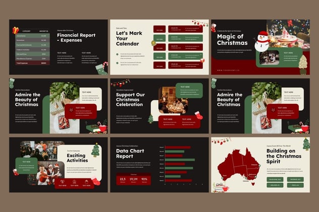 圣诞节日活动推广黑暗版PPT模板 - PPT派