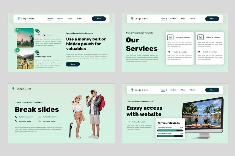 旅游攻略指南推介目的地宣传展示方案PPT模板 - PPT派