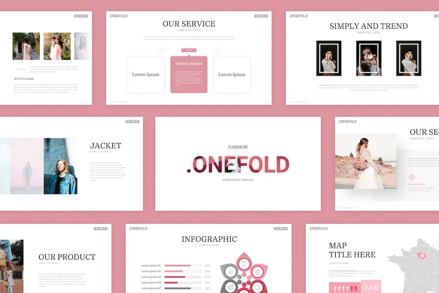 Onefold-fashion-powerpoint-presentation-template - PPT派