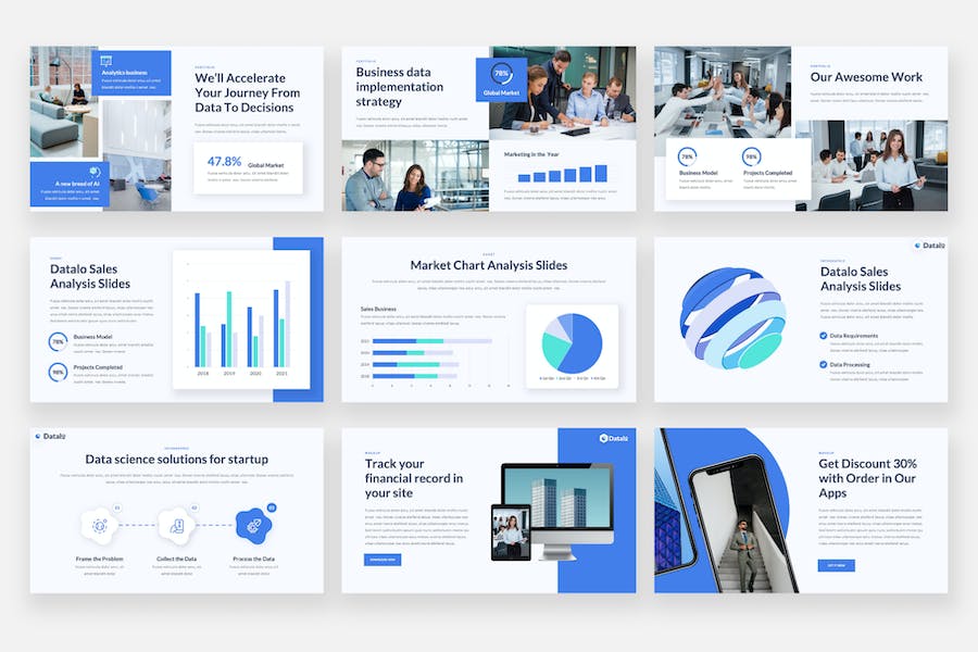 数据科学分析研究展示Keynote模板 - PPT派