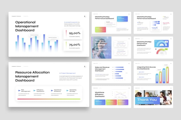 管理仪表板数据监控系统PPT模板 - PPT派