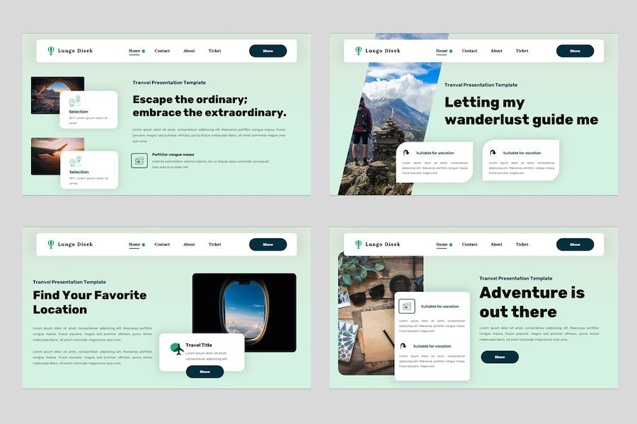 旅游攻略指南推介目的地宣传展示方案PPT模板 - PPT派