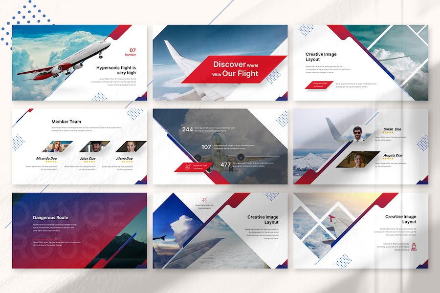航空公司宣传推广黑色科技风PPT模板 - PPT派