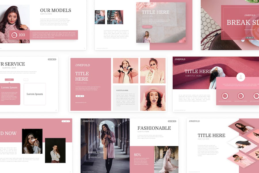 Onefold-fashion-powerpoint-presentation-template - PPT派