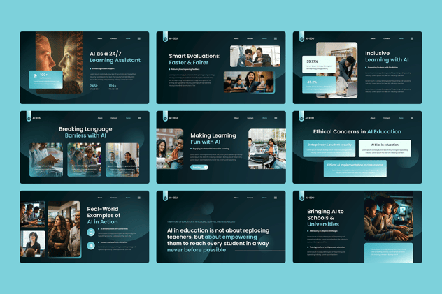 人工智能教育科技未来学习方案Keynote模板 - PPT派