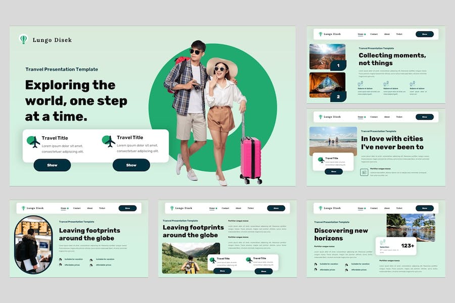 旅游攻略指南推介目的地宣传展示方案PPT模板 - PPT派