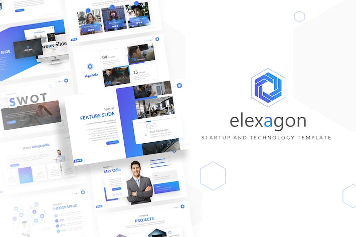 Elexagon-启动-PowerPoint-模板- PPT派