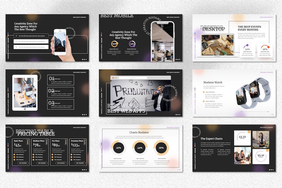 创意机构作品展示设计Keynote模板 - PPT派