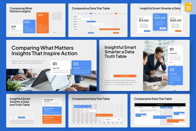 数据对比分析市场研究PPT模板 - PPT派