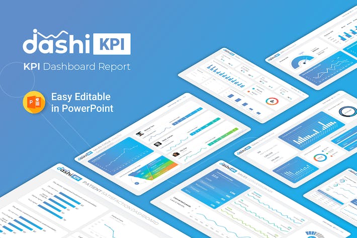 KPI 数据仪表板报表演示文稿PPT模板 - PPT派