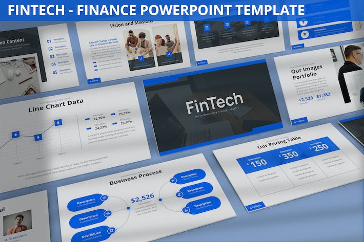 金融科技或金融领域PPT模板 - PPT派