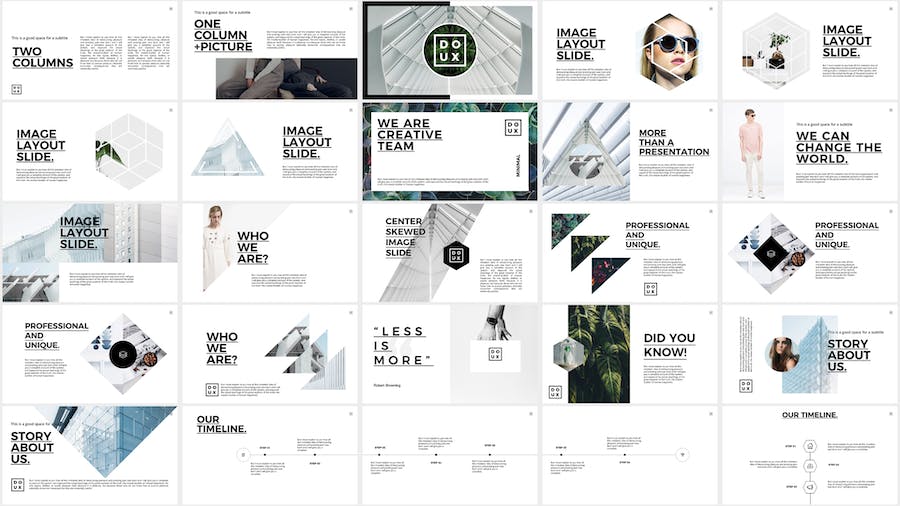 极简风格商务办公展示PPT模板 - PPT派