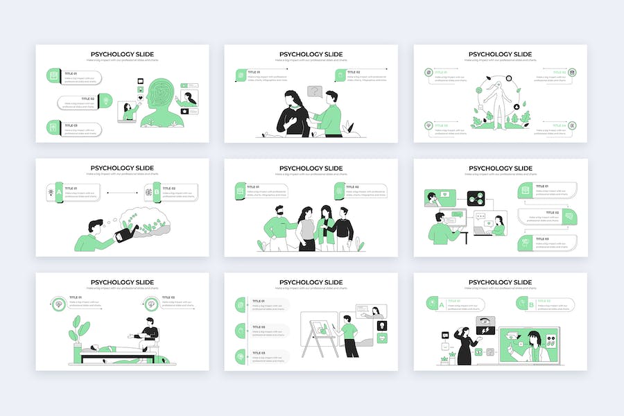 医学心理健康教育绿色清新医疗科普Keynote模板 - PPT派