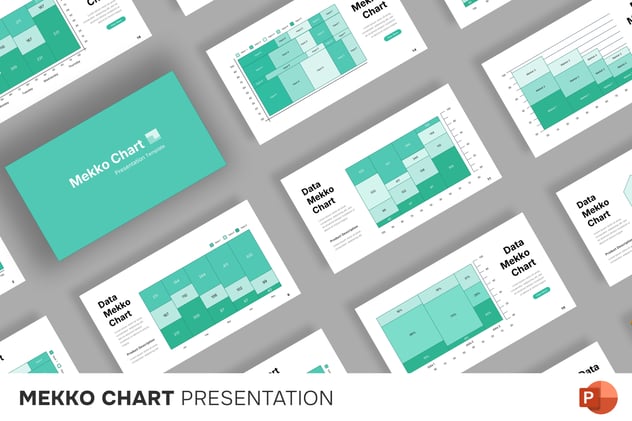 堆积柱状图数据对比PPT模板 - PPT派