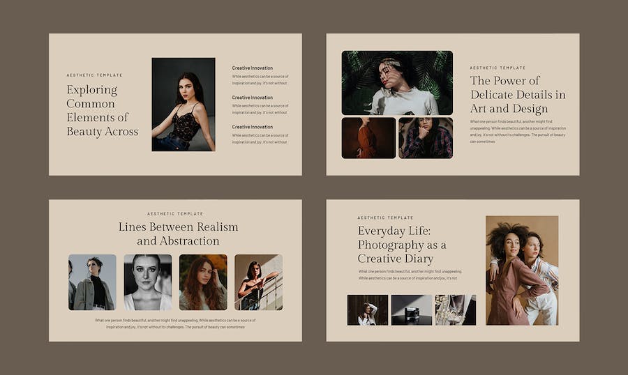 现代极简风美学美妆Keynote主题模板 - PPT派