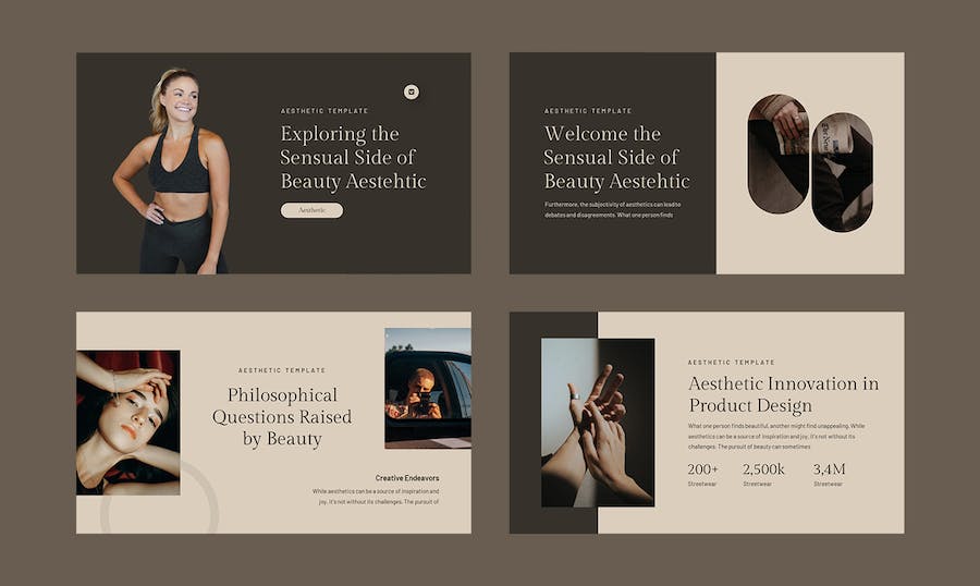 现代极简风美学美妆Keynote主题模板 - PPT派