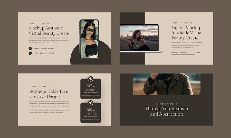 现代极简风美学美妆Keynote主题模板 - PPT派