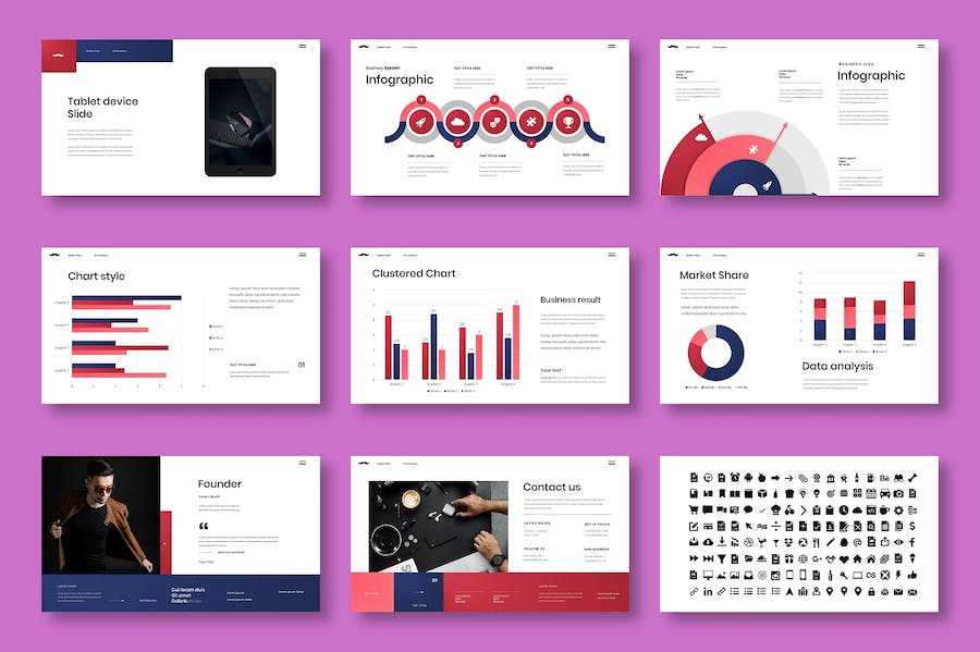 蓝色商务企业品牌推广PPT模板 - PPT派