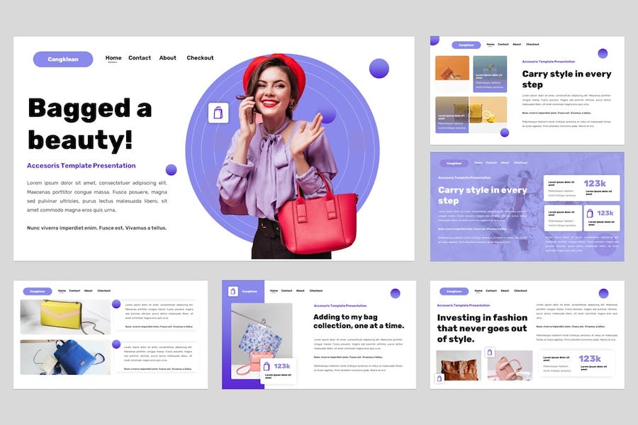 时尚服装配饰品牌推介Keynote模板 - PPT派