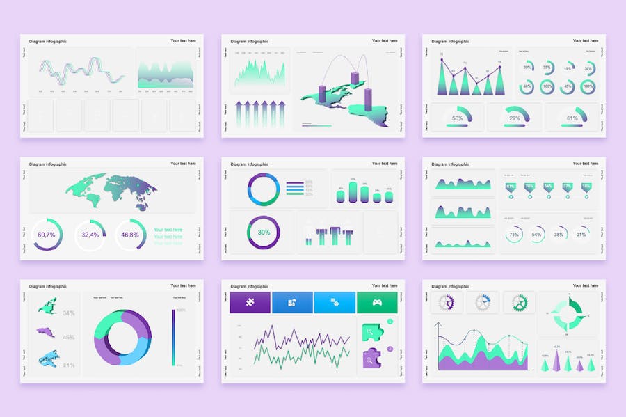 业务KPI关键指标数据可视化PPT模板 - PPT派