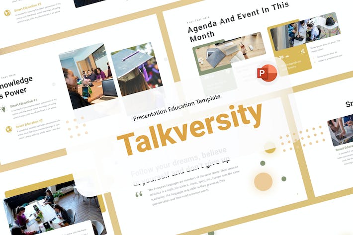 Talkversity-orange-creative-education-powerpoint- PPT派