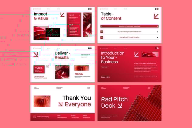 红色融资创业演讲方案PPT模板 - PPT派