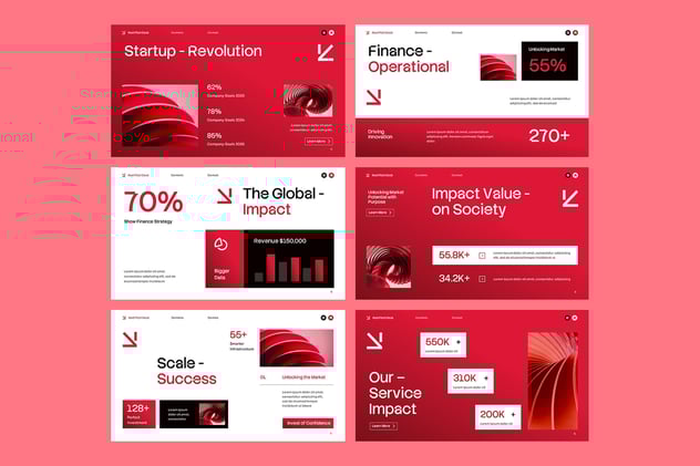 红色融资创业演讲方案PPT模板 - PPT派