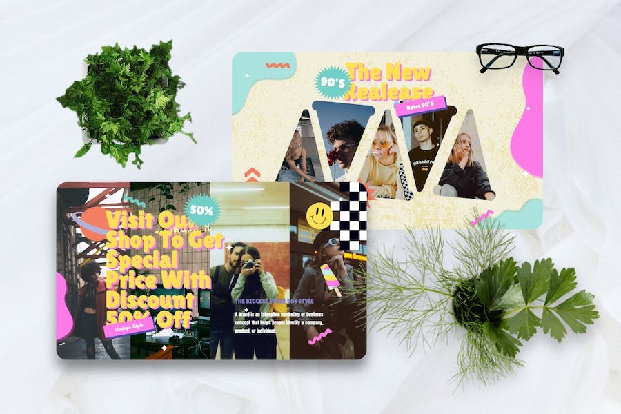 创意拼贴设计作品展示Keynote模板 - PPT派