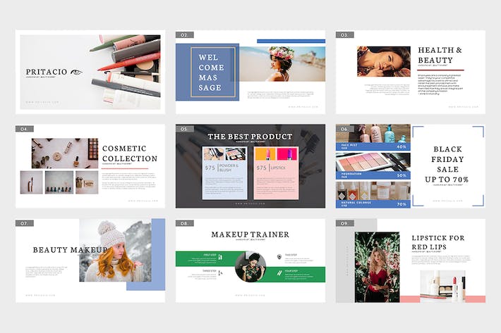 美容美发造型护理服务推广Keynote模板 - PPT派