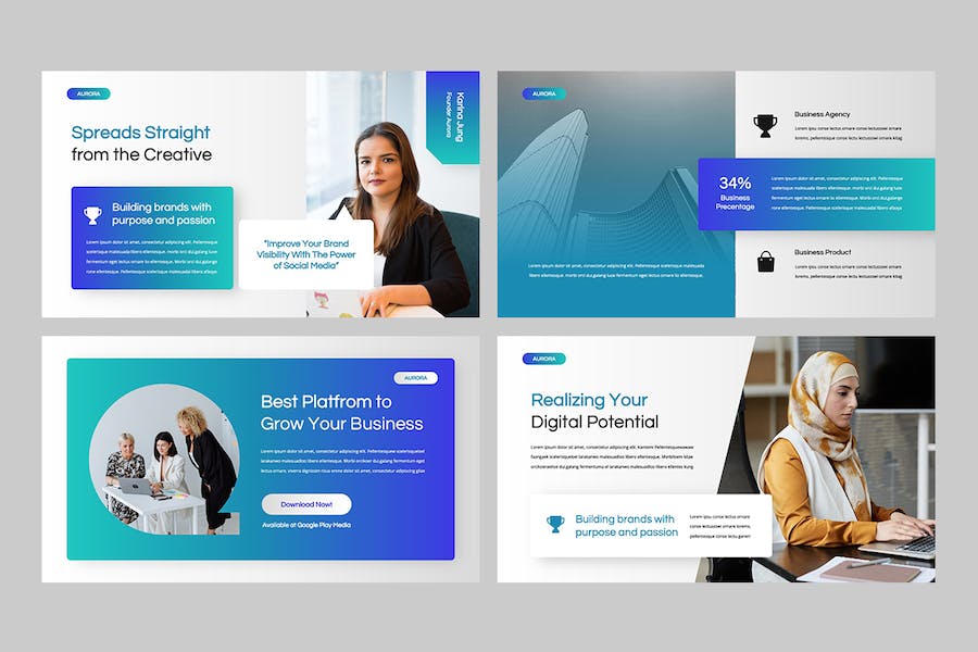 商务企业公司简介宣传Keynote模板 - PPT派